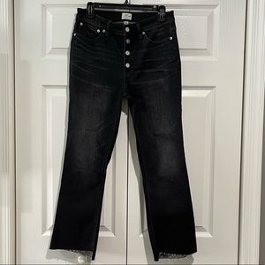 9" demi-boot crop jean in charcoal
